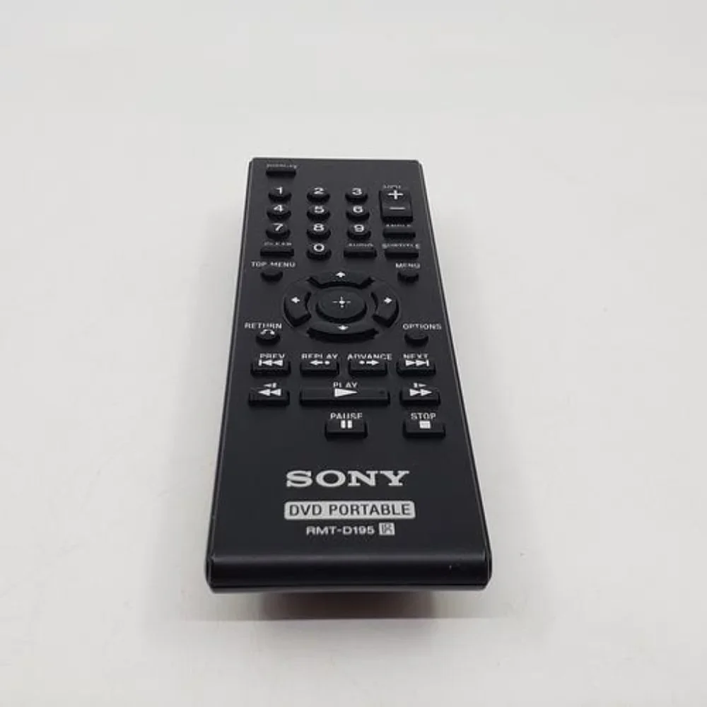 Sony Portable DVD Player Remote Control Model No. RMT-D195 Black TESTED/WORKS